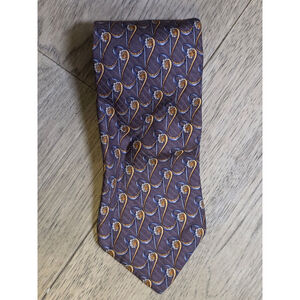 Valentino Cravatte Men’s Tie - 100% Silk Handmade in Italy Purple & Gold